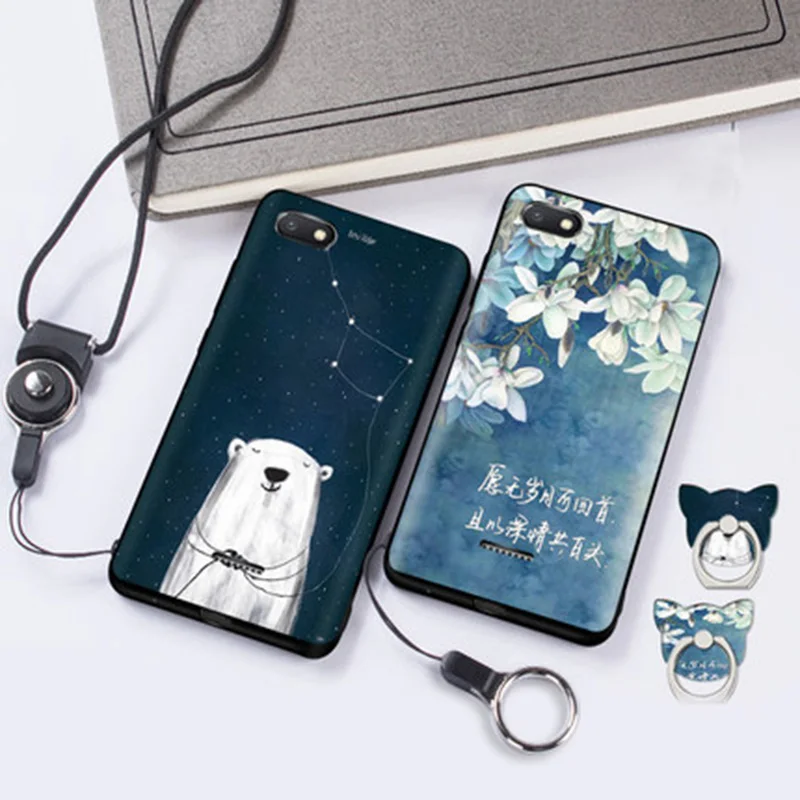 Для Xiaomi Redmi 6A чехол 3D милый мультфильм живопись мягкая ТПУ ультра тонкий полная