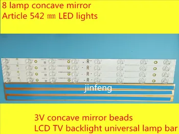 

100% new8 lamp concave mirror 542 mm LCD TV backlight LED lamp bar concave bead diffuse reflection TV 3V8 lamp liquid crystal la