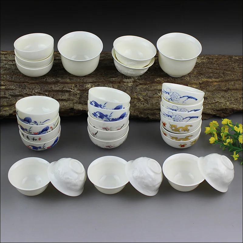 

Chinese traditional Kung fu tea cup 1pcs,ceramic teacup Puer cup set,white ceramic kiln Top Grade Porcelain Tea accessories