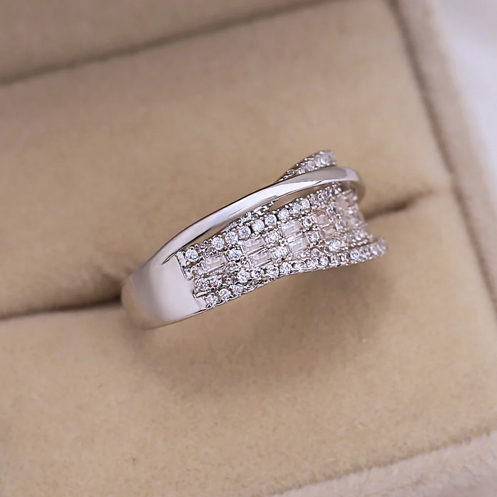 Witten Nuevo Anillo De Bodas Femenino Micropavimentación Witten Nuevo Anillo De Bodas Femenino Micropavimentación
