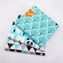 Метровая синяя серия медведь хлопок саржевая Ткань для шитья своими руками Стеганные жировые кварталы материал для ребенка и ребенка