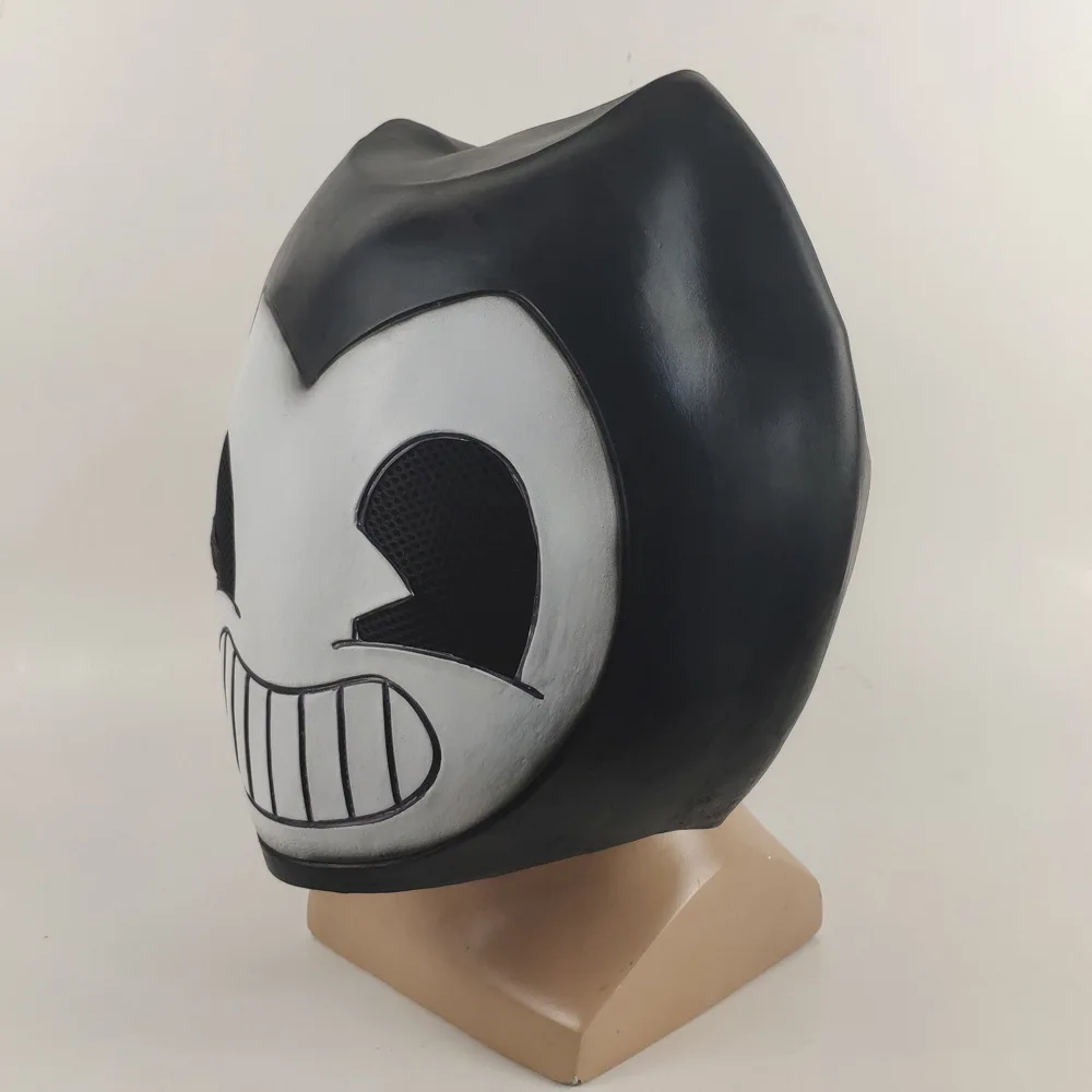 Game Bendy Mask Cosplay Costume Prop Halloween Party Latex Masks Helmet