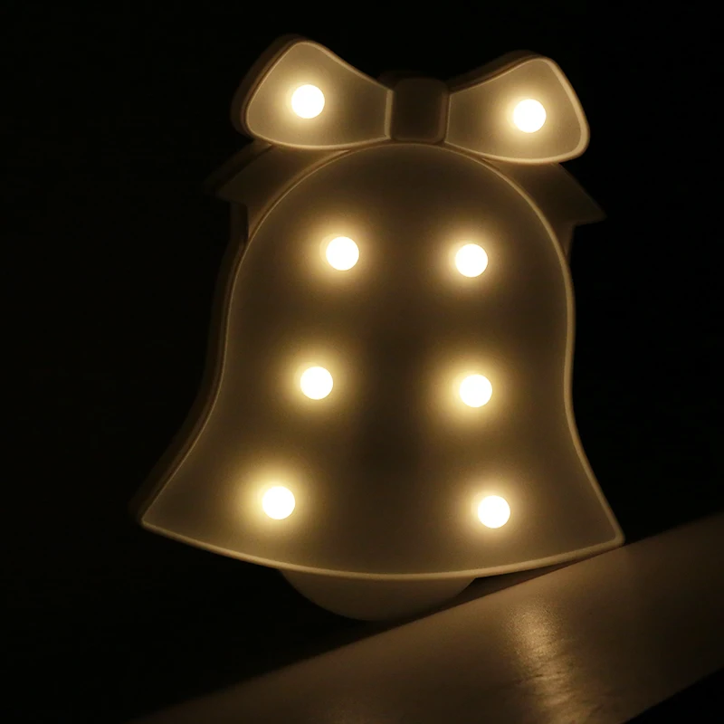  LED Lamp 3D Night Lights Marquee Treelet Snowflake Bell Davids Deer LED Letter Night Lamp Baby Bedr - 32829772812