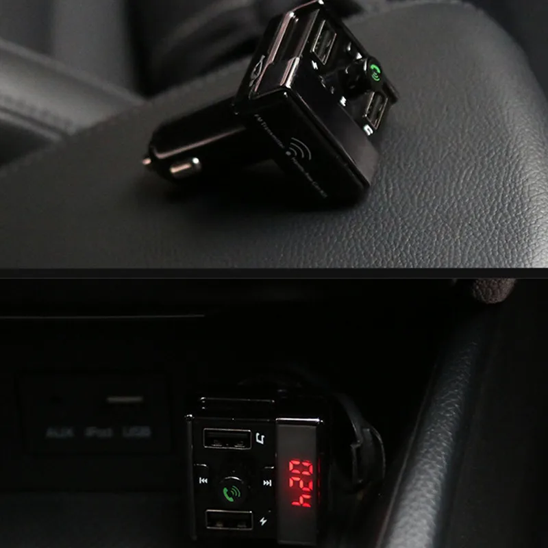 Автомобильный MP3 Bluetooth плеер двойной USB автомобильный MP3 FM передатчик поддержка чтения карты чтения U диск автомобильный передатчик Bluetooth A7