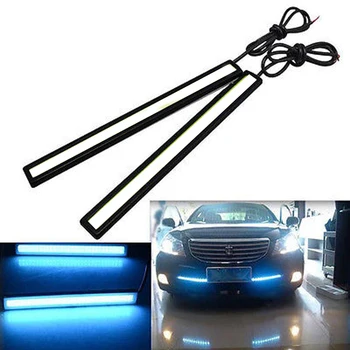 

Aluminum Waterproof lamp 17cm COB Blue Car LED Lights 12V for DRL Fog Light Slim COB LED Daytime Running Light