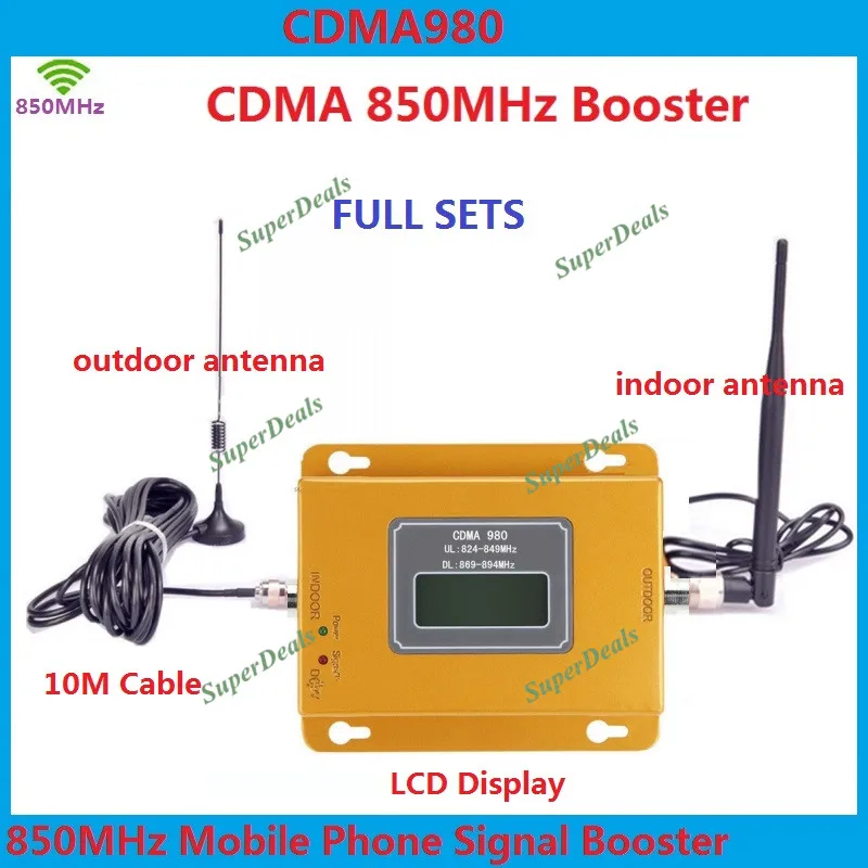 

Full Set 2G GSM 850 Mhz Repeater 70dB CDMA Mobile Phone Signal Booster GSM repeater Antenna LTE Cell Phone Signal Amplifier