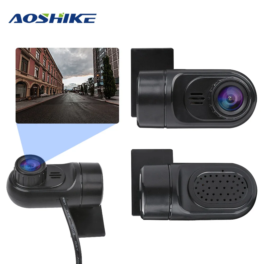 

AOSHIKE Dash Camera Mini Car DVR USB Camera For Android HD 140 Degrees Driving Recorder 64G Night Vision G-sensor Car DVD