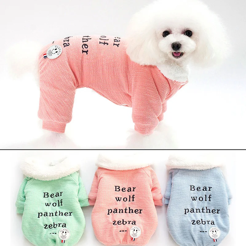 

Winter Pet Clothes Soft Warm Cotton Clothes For Small Dogs Thickening Pet Dog Coat Jacket Wool Padded Puppy Clothing