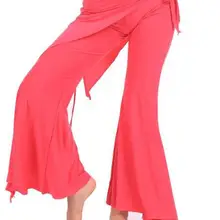 Дешевые племенные брюки для танца живота красные для женщин танцевальные брюки 12 цветов