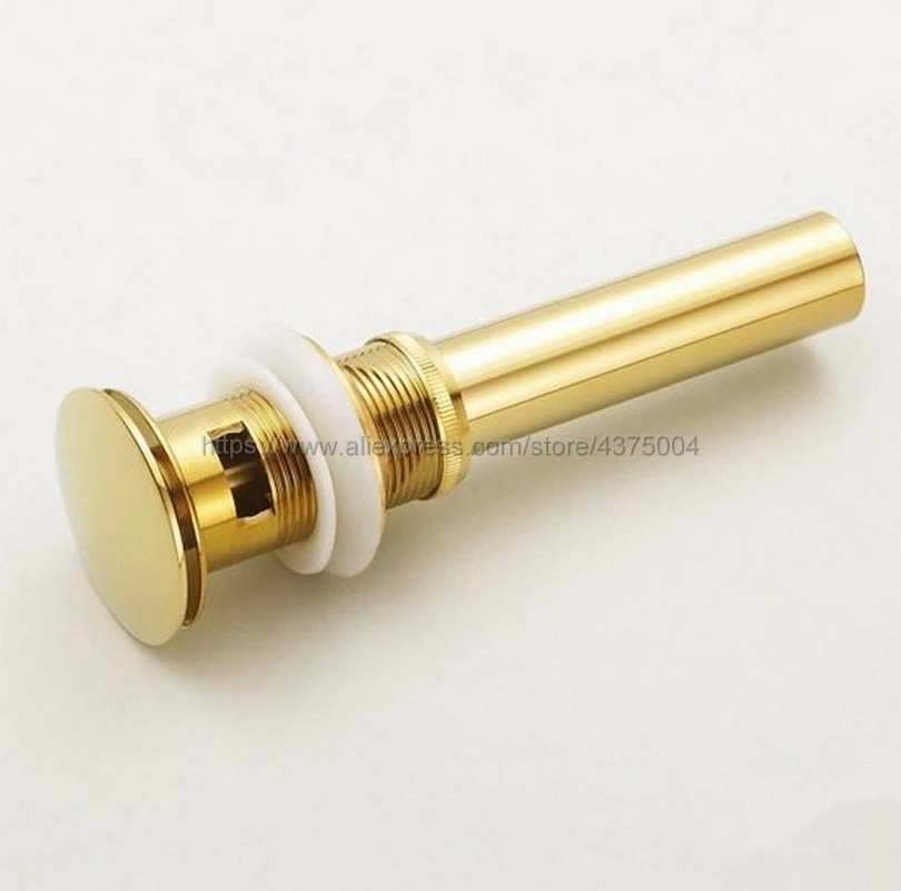 Gold Brass Bathroom basin Pop Up Drain Bath Strainer With Overflow Products/Accessories Nsd023 | Обустройство дома