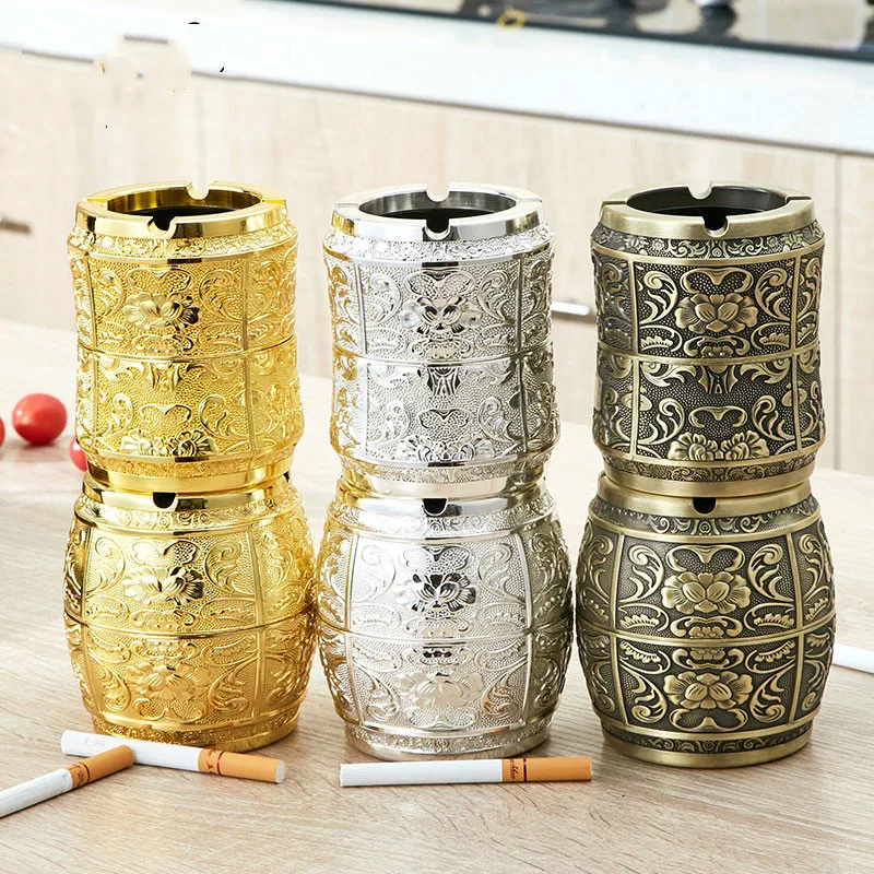 Personalized European Zinc Alloy Ashtray Creative Large Alloy Three dimensional Carving Alloy