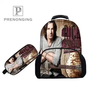 

Custom 17inch rickspringfieldBackpacks Pen Bags 3D Printing School Women Men Travel Bags Boys Girls Book Computers Bag#1031-3-55