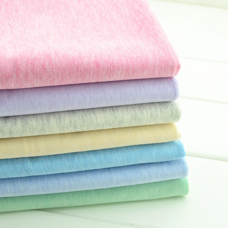 

Summer Breathable 40S Color Cotton Lycra Stretch Knitted Jersey Fbric