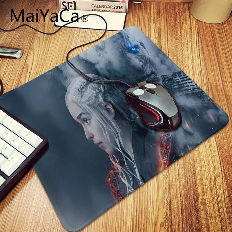 Lock Edge 20x25cm Maiyaca Игра престолов Сезон 8 Противоскользящий резиновый игровой коврик для мыши xxl клавиатура мышь mat30x70cm ноутбук Laptop персональный компьютер Настольный коврик - Цвет: Lock Edge 20x25cm