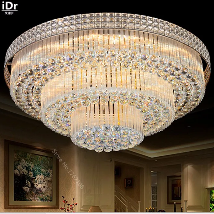 Golden Circular Living Room Lamp Crystal S King Cake Bedroom Circular Living Room Lamp Crystal