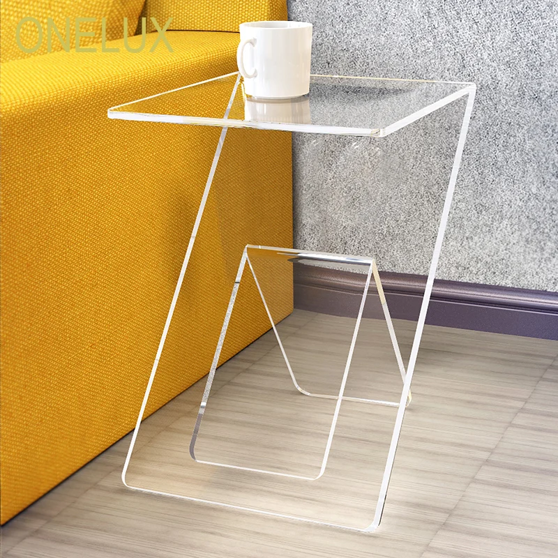 Clear Acrylic Occasional / Side / Sofa / End Tea Table - 36W 40D 50H CM Clear Acrylic Occasional / Side / Sofa / End Tea Table - 36W 40D 50H CM
