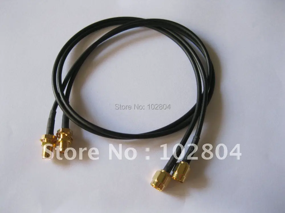 

50cm Antenna RP-SMA Coaxial Cable for WiFi Router Black 5 Pcs Per Lot