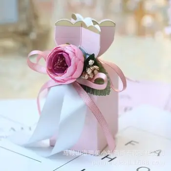 

New European personality Sen Department fairy feather vase candy box creative marriage with hand gift box candy box