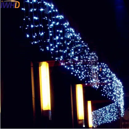 IWHD 10X1 м гирлянда светодиодный Рождественский светильник s 110/220 В Новогоднее украшение светодиодный Сказочный светильник s Cortina De светодиодный Рождественский светильник