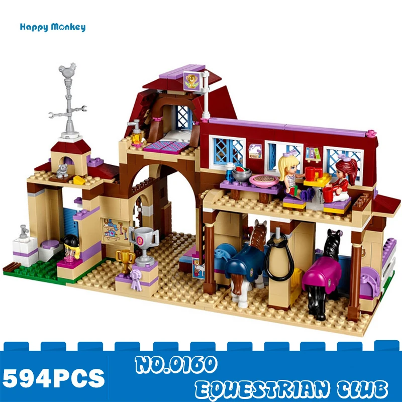 

Legoingly Friends For Girl Heartlake Riding Club Horse Stables Block Set Mia Stephanie Building Toy Compatible with 41126