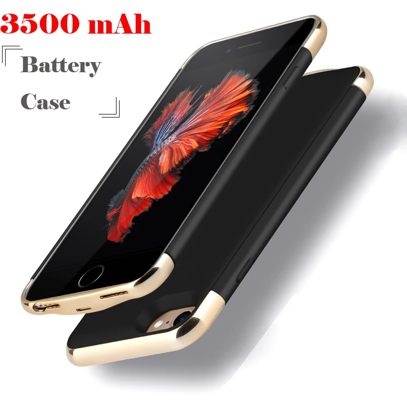 Beste 3500 mAh Plating Oplader Voor iphone 8 7 6 s 6 Batterij Cover iphone 7 Smart Power Bank Voor iPhone 6 s 6 Capa Fundas