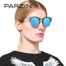 PARZIN Brand Designer Steampunk Women Sunglasses Hollow Alloy Frame Top Quality Real Polarized Sun Glasses For Driving Eyewear