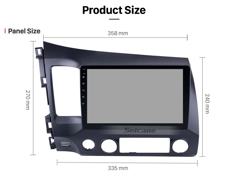 Seicane 2DIN 10," Android 8,1 gps навигация радио с FM wifi для 2006 2007-2011 Honda Civic 1080P Bluetooth музыка стерео