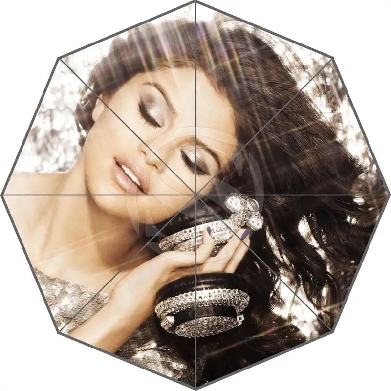 

W620#19 New Custom Selena Gomez Umbrella Sunny and Rainy Sunscreen Anti-uv Umbrella #F-19