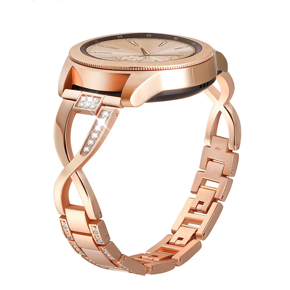 

Diamond Watchband for Garmin Vivoactive3 3 Forerunner 245 M Quick Release Band Stainless Steel Strap Women Men Jewelry Bracelet