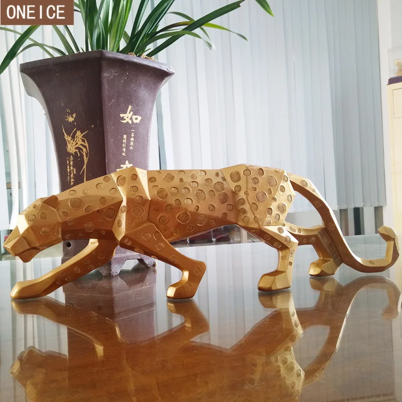 

new style Leopard Model Crafts European style Home Decor Office Bar Sculpture Geometric Animal Abstract Art Deco Gift