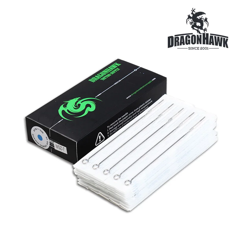 50 pcs Dragonhawk Disposable Sterile Tattoo Needles Mix Sizesin Tattoo