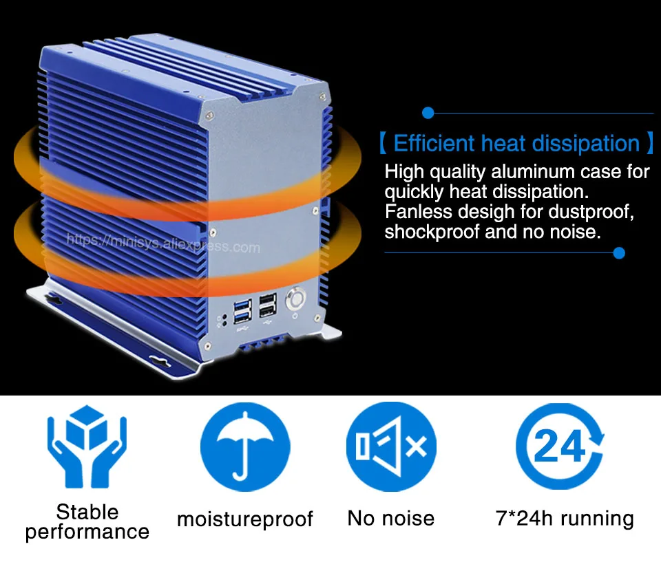 Minisys высокого класса компактный промышленный ПК Intel kaby lake core i5 7200u DDR4 ram dual lan nvidia безвентиляторный Встраиваемый компьютер с PCI