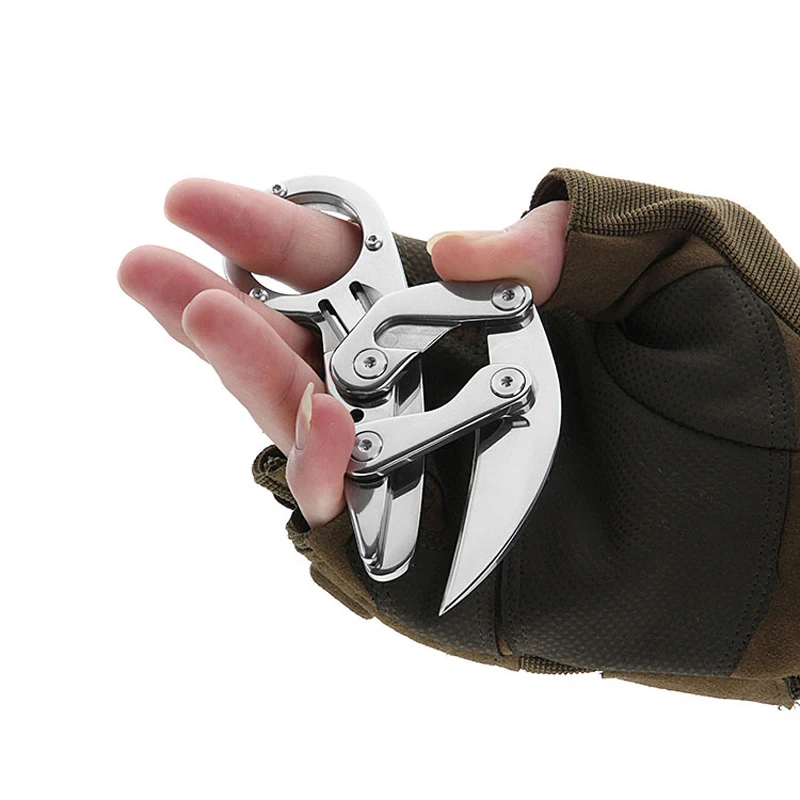 

Outdoor Camping Tactical survival multi-function mechanical folding Morphing Karambit CS GO Pocket Mini claw knife EDC tools