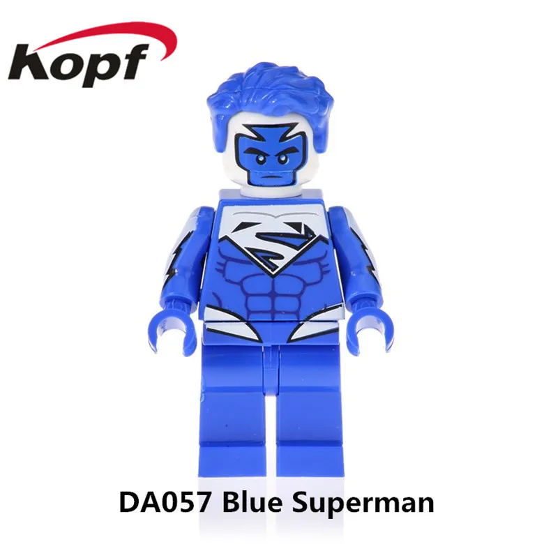 

Single Sale Super Heroes Figures Electric Blue Superman Spiderman Bricks Collection Building Blocks Children Gift Toys DA057