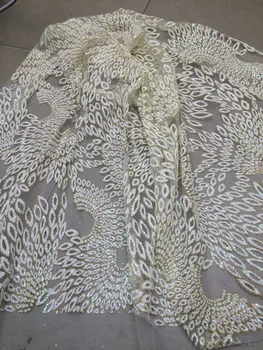 

5yard/lot african glitter lace fabric Jolin-176 embroidered tulle lace with glued glitter for party dress