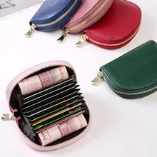 Бизнес-держатель для карт, красный, черный, розовый, зеленый, синий, серый, коричневый, Женский кошелек для кредитных карт из искусственной кожи, Женский держатель для карт