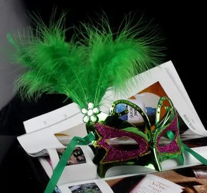 SPR Золото Лидер продаж 10 шт./лот Сексуальная принцесса кружева маска для дня святых маскарадные маски маска для вечеринки дисплей - Цвет: Green