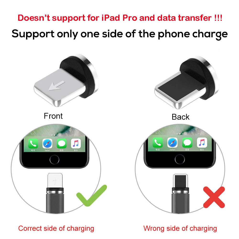 Магнитный USB кабель для быстрой зарядки iPhone 11 XR XS MAX X 8 7 6S Plus 1 м|Зарядные