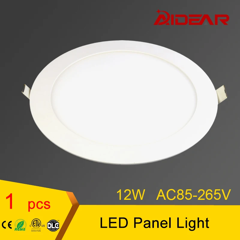 

12W LED Panel Light ceiling Light Round Ultra thin LED downlight AC110/220V LED free shipping
