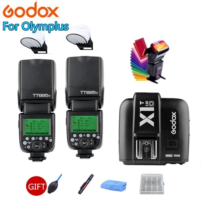 

2X Godox TT685O HSS TTL Wireless Speedlite Camera Flash + X1T-O Transmitter for Olympus Panasonic E-P3 P5 PL5 PL6 PL7 PL8 M1