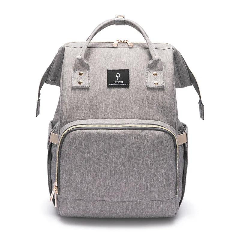 Водонепроницаемая Детская сумка Мумия рюкзак для матерей наборы крючков для женщин большой емкости дорожный рюкзак Lequeen сумка для кормления usb - Цвет: gray