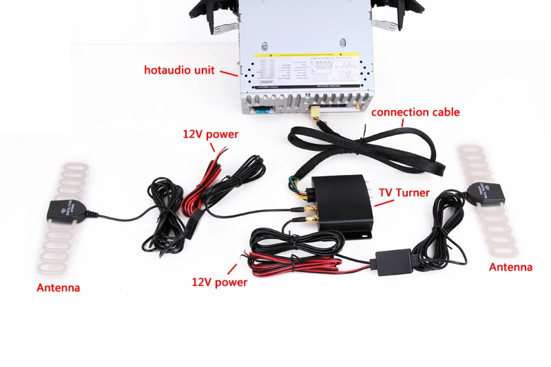 Hotaudio высокоскоростной HD Автомобильный ТВ-тюнер мобильный DVB-T T2 MPEG-4 цифровой ТВ-приемник