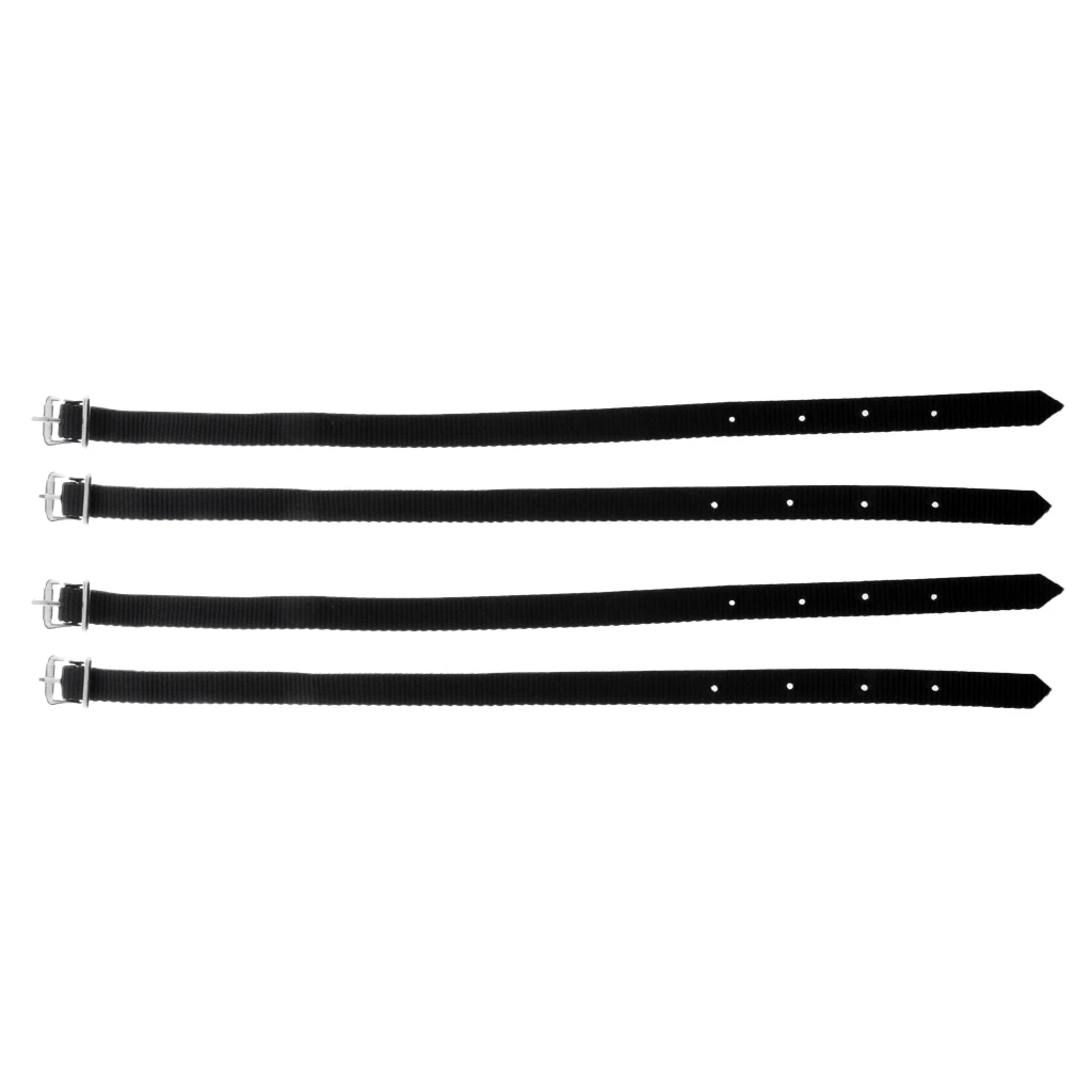 Set of 4 Pcs Thickened Weaved English Spurs Straps Belt Horse Riding Equestrian Boots Accessories Riding Crops & Spurs