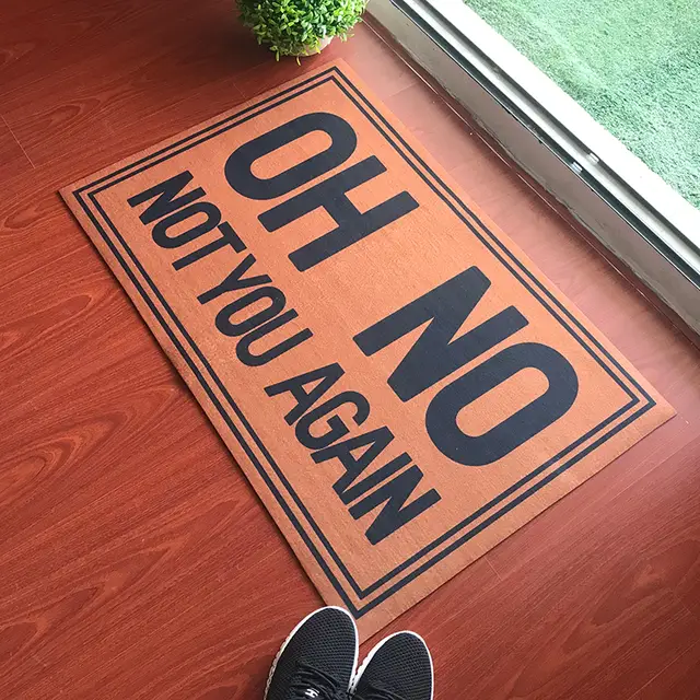 Funny Doormat Entrance Floor Mat Oh Shit Not You Again Mat Home