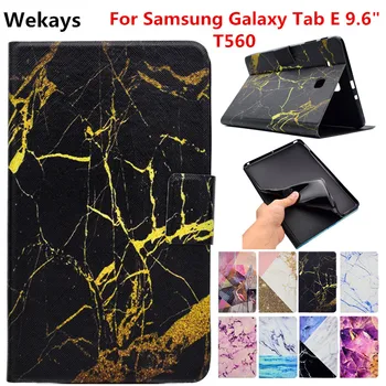 

Wekays For Samsung Tab E 9.6 T560 Leather Smart Stand Funda Case For Coque Samsung Galaxy Tab E 9.6" T560 T561 Tablet Cover Case