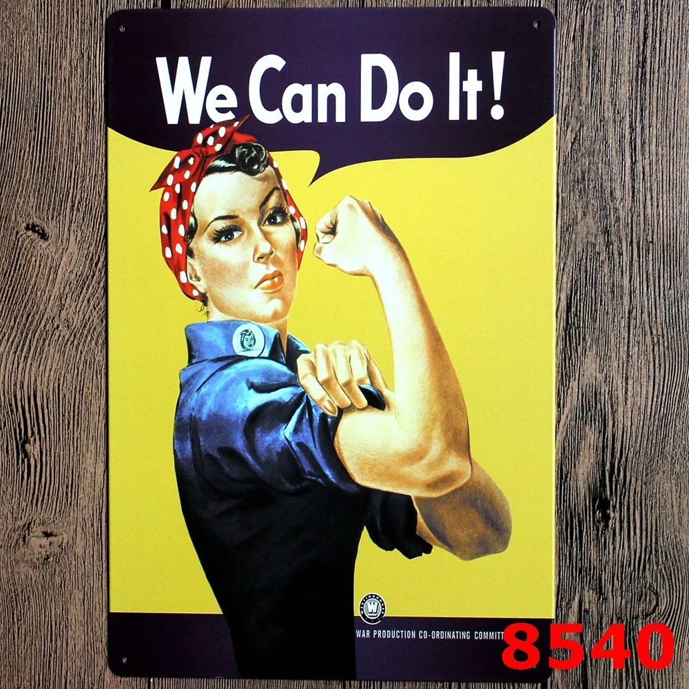 New Arrival! Retro Classic We Can Do it Tin Sign Wall Sticker Home & Pub Plaque Decor Tin Plate