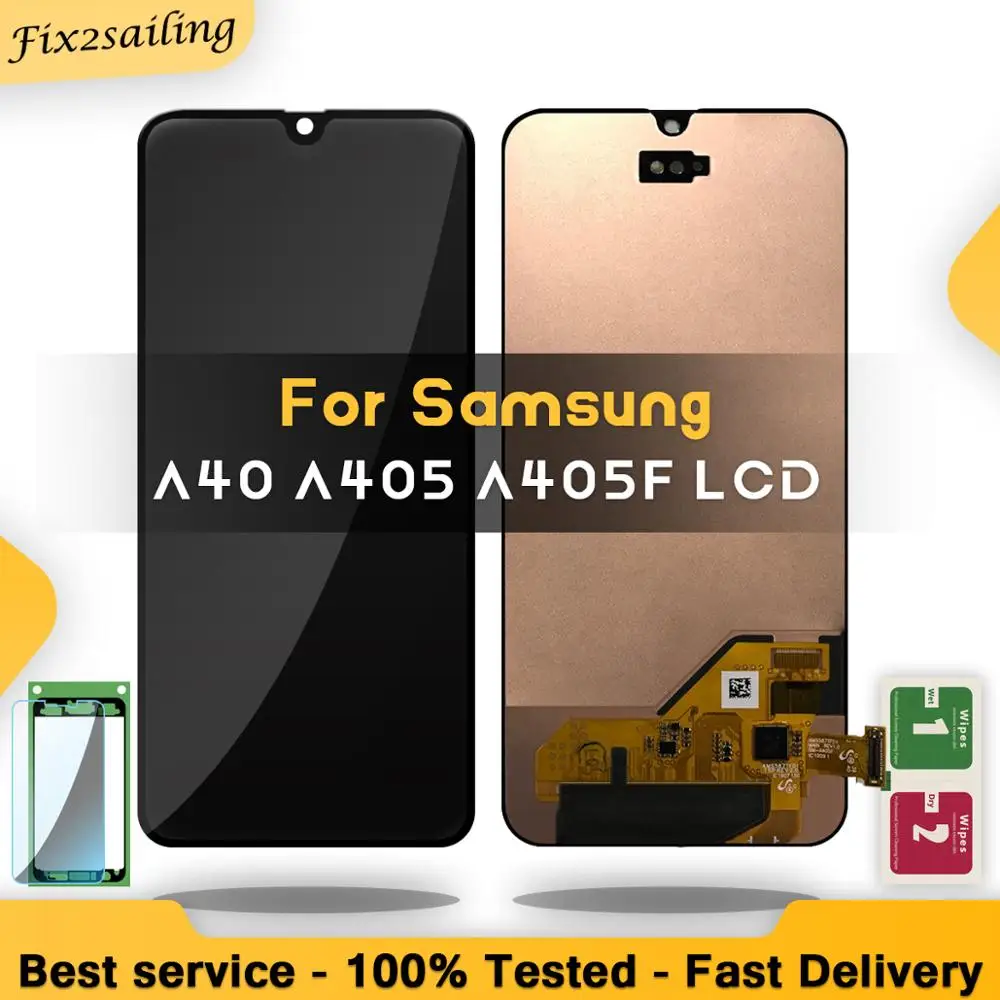 ЖК дисплей для Samsung A40 A405 кодирующий преобразователь сенсорного экрана в сборе