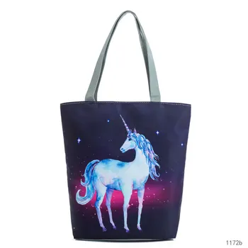 

Miyahouse Unicorn Printed Tote Canvas Handbag Summer Beach Bag Women Shoulder Bag High Quality Shopping Bag With Cheap Price