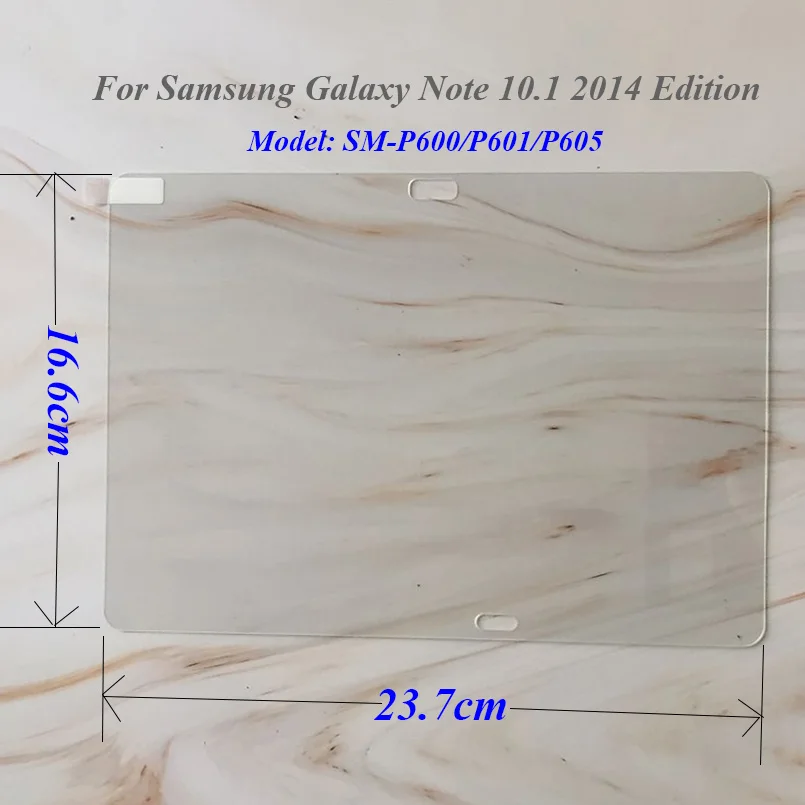 SM-P600 for Samsung Galaxy Note 10.1 2014 Edition Screen Protector for Samsung SM-P600 P601 P605 Tempered Glass Protective Film 2