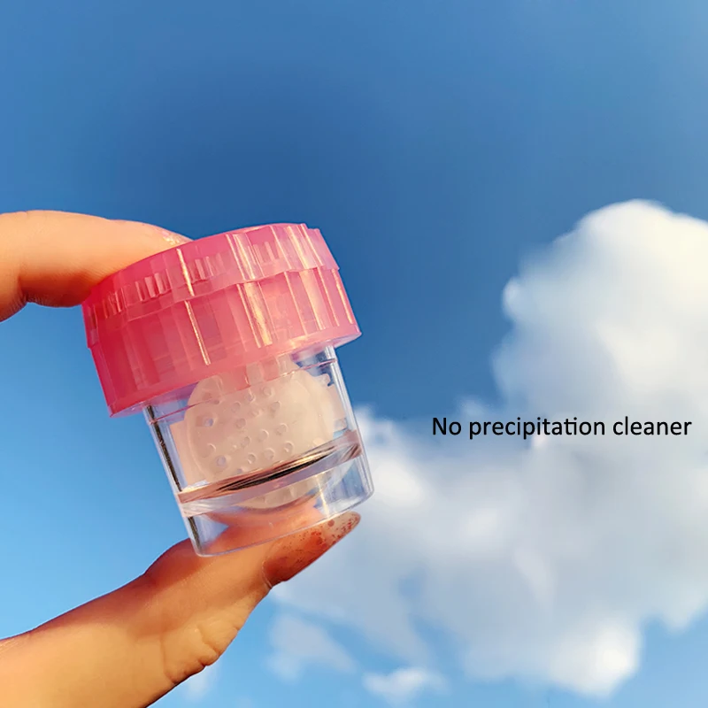 

Newly Contact Lens Cleaner Case Box Manual Rotation Type Plastic Container Storage Holder For Travel